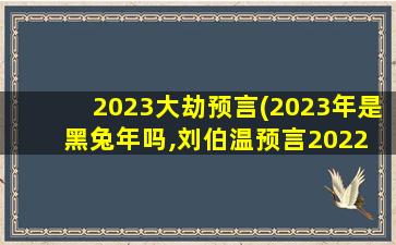 2023大劫预言(2023年是黑兔年吗,刘伯温预言2022 年大劫)